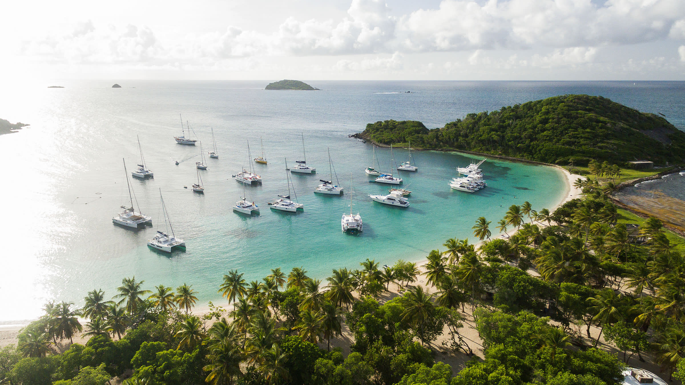 St Lucia anchored boats