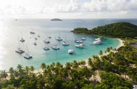 St Lucia anchored boats