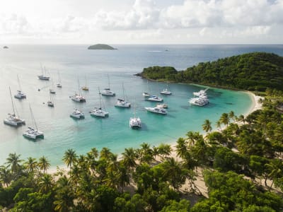 St Lucia anchored boats