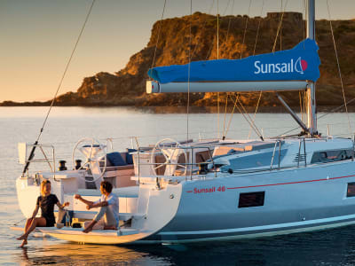 Sunsail 46 at Sunset