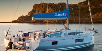 Sunsail 46 at Sunset