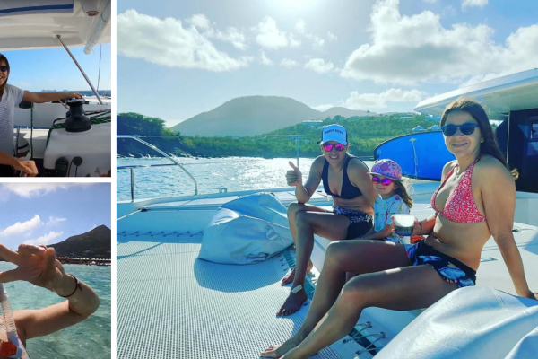 Charline Picon en croisière à Saint-Martin avec Sunsail